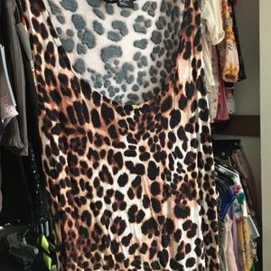 Maxi cheetah print dress